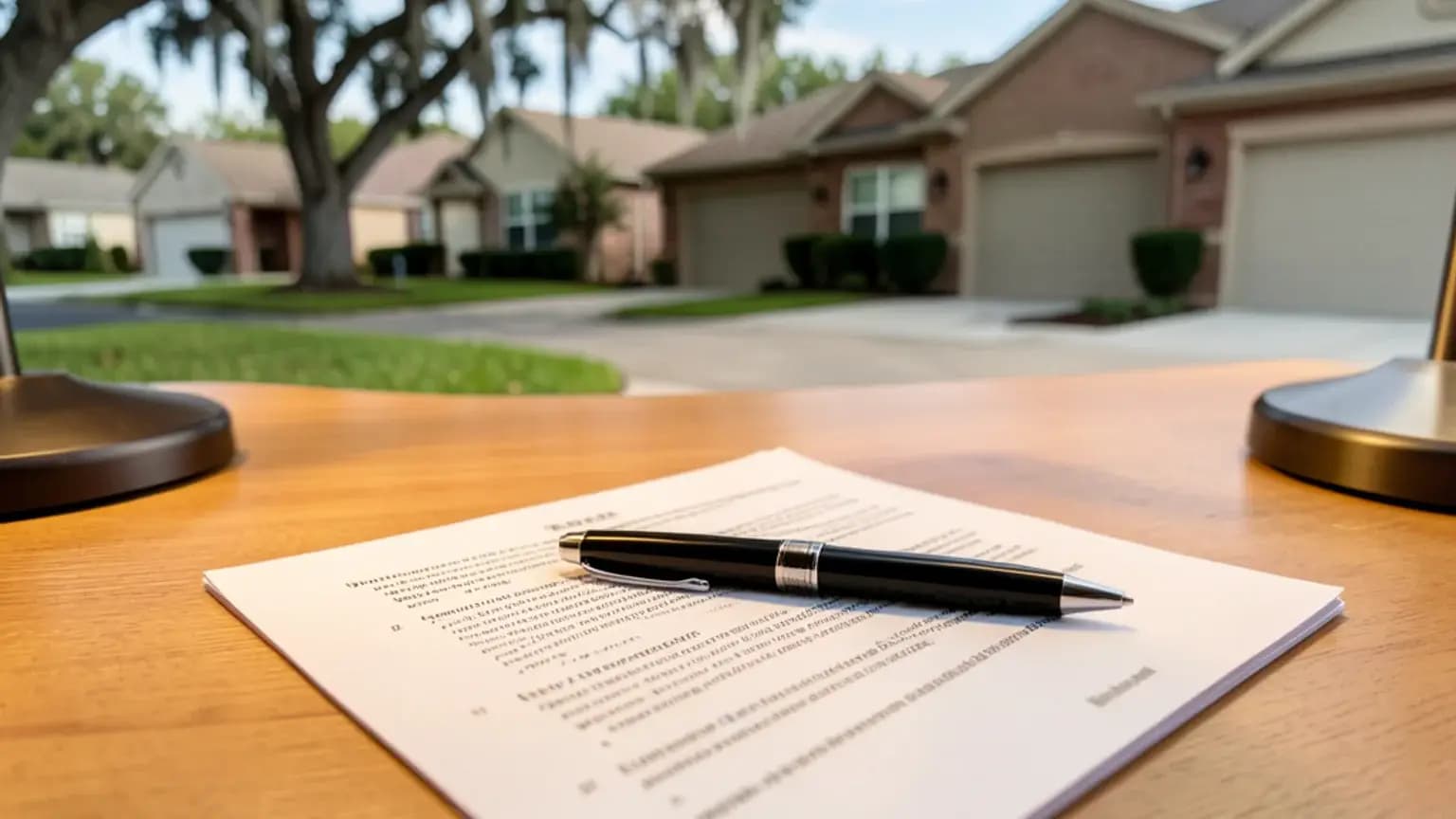 Insurance paperwork on a Florida kitchen table